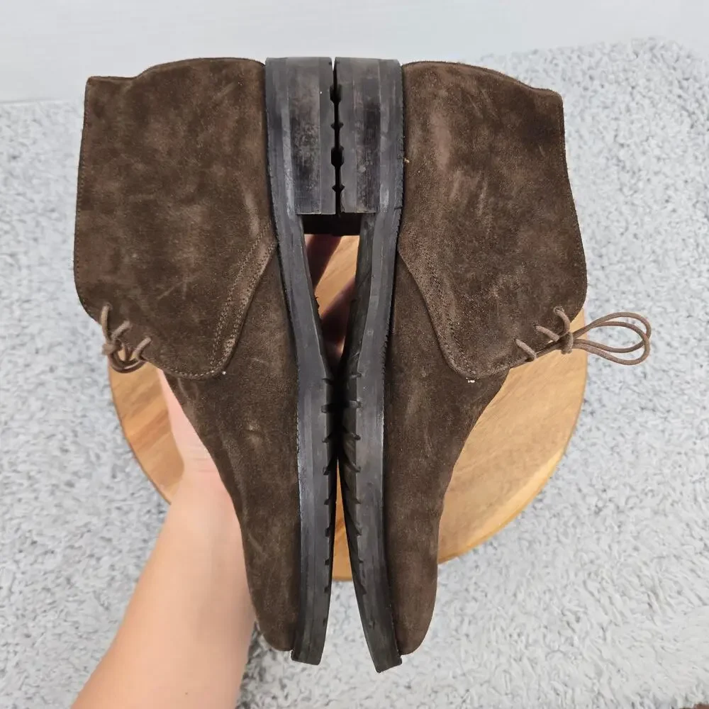 To Boot New York Mens 9.5 Brown Suede Casual Lifestyle Daily Chukka Boot Italy